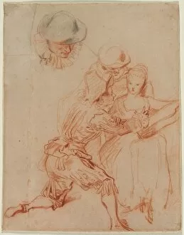 Study for The Romancer (Le Conteur), c. 1716. Creator: Jean Antoine Watteau (French
