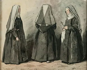 Wimple Prints: Study from Rome, (c1830s). Creator: Alexander Wetterling
