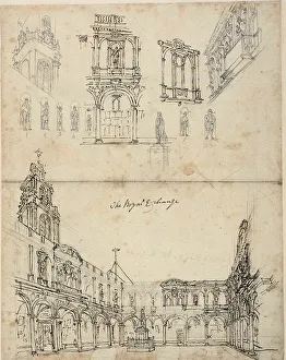 Royal Exchange Collection: Study for The Royal Exchange, from Microcosm of London, c. 1809