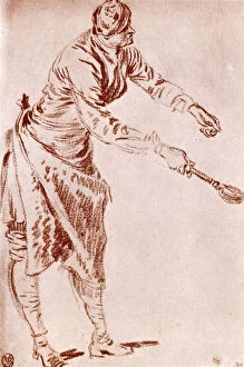 A study in Sanguine, 1913.Artist: Jean-Antoine Watteau