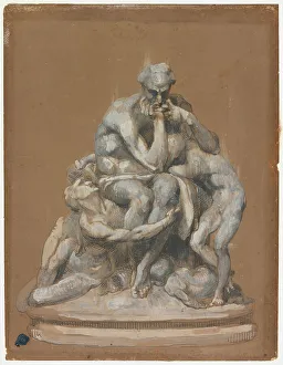 Inferno Prints: Study for the Sculpture Ugolino and His Children, 1860. Creator: Jean-Baptiste Carpeaux