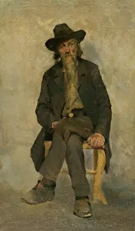 Historicism Prints: Study of a Seated Old Man, around 1894. Creator: Kiril Kutlik