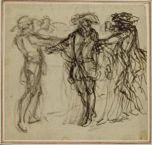 Study for a second edition, never published, of Colles La Partie de Chasse de Hen