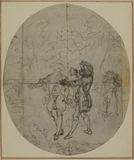 Study for a second edition, never published, of Colles La Partie de Chasse de Hen
