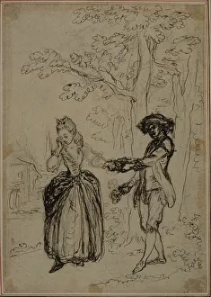 Study for a second edition, never published, of Colles La Partie de Chasse de Hen