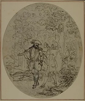 Study for a second edition, never published, of Colles La Partie de Chasse de Hen