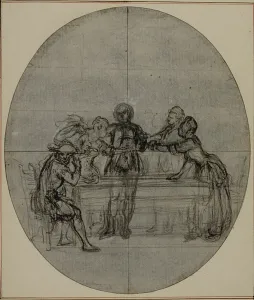 Study for a second edition, never published, of Colles La Partie de Chasse de Hen