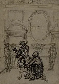 Study for a second edition, never published, of Colles La Partie de Chasse de Hen