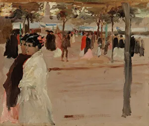 Strolling Prints: Study for the Shore Road, Seville, 1881. Creator: Albert Edelfelt