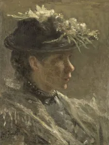 Israels Josef Prints: Study of Sijtje van Bemmel (1880-1963), 1896. Creator: Jozef Israels