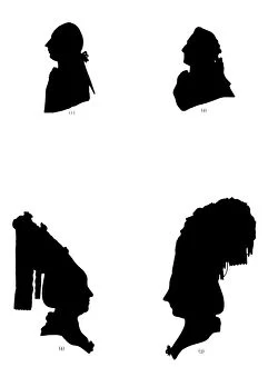Joseph Ii Collection: A study of four silhouettes, 1782 (1912)