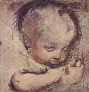 Federico Prints: Study of a Sleeping Baby, c16th century, (1903). Artist: Federico Barocci
