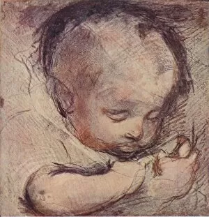 Barocci Gallery: Study of a Sleeping Baby, c16th century, (1903). Artist: Federico Barocci