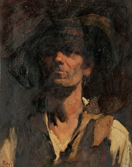 Sigismund Prints: Study of Slovak highlander, 1910-1932. Creator: Zsigmond Nagy