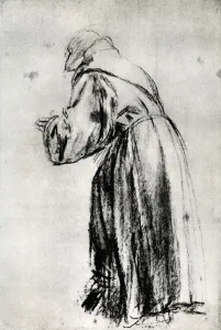 Hans Tietze Collection: Study for the St Bernardino in the Votive picture of Doge Gritti, c1535, (1937). Artist: Titian