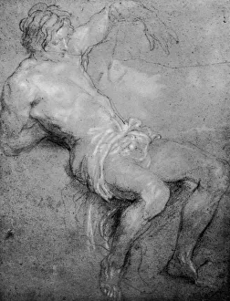 Great Masters Prints: Study for the St Sebastian, 1913. Artist: Anthony van Dyck
