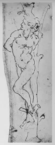 Study for a St. Sebastian, c1480 (1945). Artist: Leonardo da Vinci Study for a St. Sebastian, c1480 (1945). Artist: Leonardo da Vinci