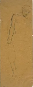Delaunay Jules Elie Gallery: Study of a Standing Draped Figure, 1850 / 60. Creator: Jules Elie Delaunay