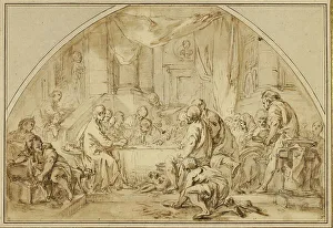 Huet Jean Baptiste I Prints: Study for The Last Supper, c. 1792. Creator: Jean Baptiste Marie Huet