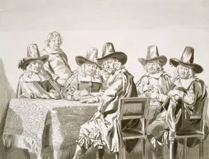 Haarlem Prints: Study of the The Regents of the Childrens Orphange in Haarlem; pub. 1821-28