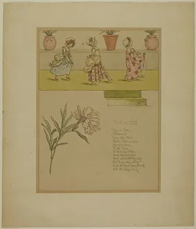 Study for Tip a Toe, from Marigold Garden, 1885. Creator: Catherine Greenaway Study for Tip a Toe, from Marigold Garden, 1885. Creator: Catherine Greenaway