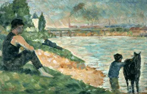 Serenity Prints: Study for Une Baignade, 1883. Artist: Georges-Pierre Seurat