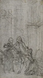 Hubert Fran And Xe7 Prints: Study for Vignette-Frontispiece in Charles-Simon Favarts L Amitieà