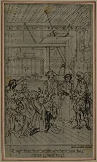 Hubert Fran And Xe7 Prints: Study for Vignette-Frontispiece of Colles La Partie de Chasse de Henri IV
