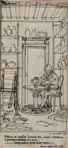 Study for Vignette-Frontispiece in Poncelots Principes Generaux pour Servir à