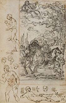 Arc Joan Of Gallery: Study for Vignette in Voltaires 'La Pucelle d Orleans'