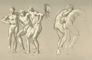 Frederic Lord Leighton Prints: Study for a Vintage'. A Fac-Simile of Original Drawings by Sir Frederick Leighton