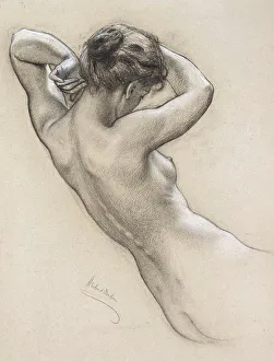 Draper Prints: Study for a Water Nymph, late 19th or early 20th century. Artist: Herbert James Draper