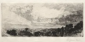 1818 1910 Prints: Out of Study Window, 1862. Creator: Francis Seymour Haden (British, 1818-1910)