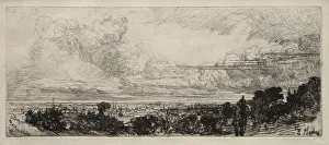1818 1910 Prints: Out of Study Window. Creator: Francis Seymour Haden (British, 1818-1910)