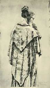 Friedrich Prints: Study of a woman from behind, early 19th century, (1943). Creator: Caspar David Friedrich