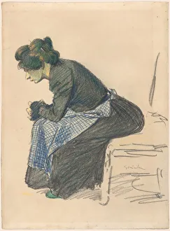 Study of a Woman, late 19th-early 20th century. Creator: Theophile Alexandre Steinlen Study of a Woman, late 19th-early 20th century. Creator: Theophile Alexandre Steinlen