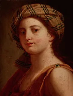 Stripe Prints: Study of a Woman in a Turban, 18th century. Creator: Unknown