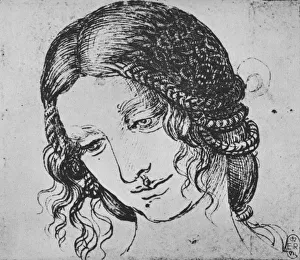 Study of a Womans Braided Hair, c1480 (1945). Artist: Leonardo da Vinci