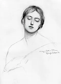 Study of a womans head, 1896 (1898). Artist: E Borough Johnson