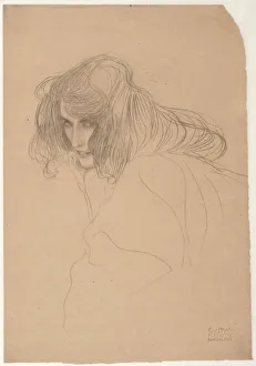 Beethoven Prints: Study of a womans head in three-quarter profile (Study for Unchastity in the Beethoven Frieze)