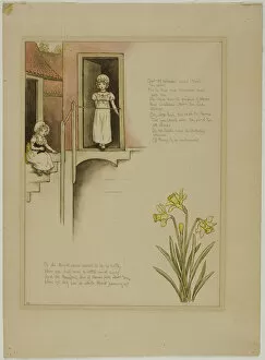 Catherine Greenaway Collection: Study for From Wonder World, from Marigold Garden, 1885. Creator: Catherine Greenaway