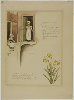 Childrens Book Prints: Study for From Wonder World, from Marigold Garden, 1885. Creator: Catherine Greenaway