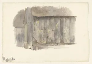 Shed Prints: Study of a wooden shed, 1825-1873. Creator: Pierre Louis Dubourcq
