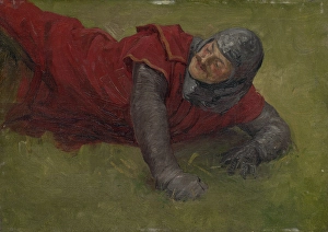 Hanula Josef Prints: Study of a Wounded Soldier, 1895-1896. Creator: Jozef Hanula