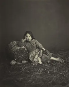 Study of a Young Peasant Girl, c. 1860. Creator: Unidentified Photographer Study of a Young Peasant Girl, c. 1860. Creator: Unidentified Photographer