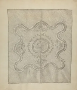 Sylvia Dezon Prints: Stuffed Quilt, c. 1939. Creator: Sylvia DeZon