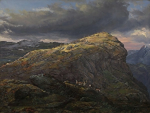 Johan Christian Clausen Dahl Prints: Stugunoset at Filefjell, 1851. Creator: Johan Christian Dahl
