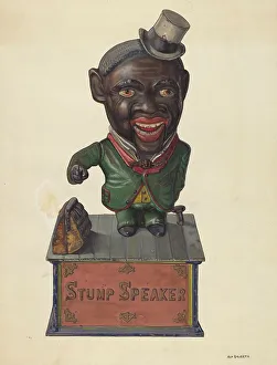 Stump Speaker Bank, c. 1937. Creator: Alf Bruseth