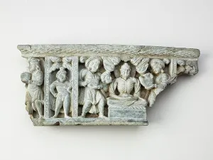 Frieze Prints: Stupa Frieze of Fasting Buddha, 100-500. Creator: Unknown