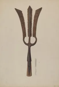 Samuel Faigin Prints: Sturgeon Spear, c. 1938. Creator: Samuel Faigin